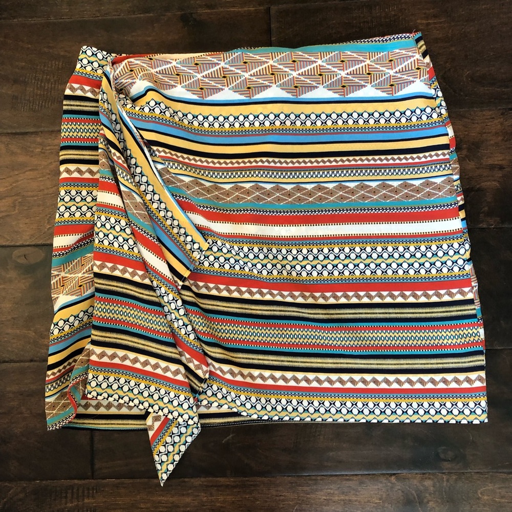 Greylin Silk Wrap Skirt